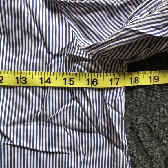 Belle Sky Blue and White Striped Blouse - Picture 4 of 9